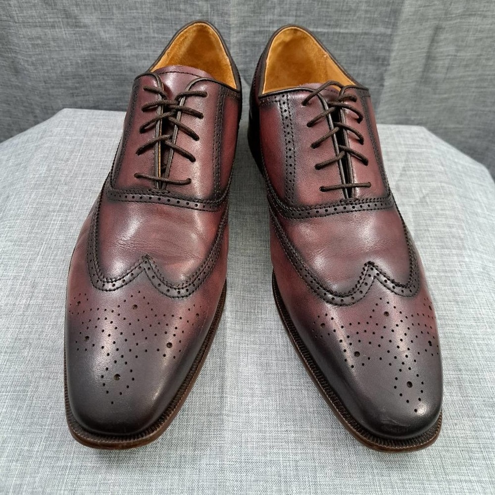 Size 12  Russo Wingtip Oxfords Derby Leather Casual Men’s / D8